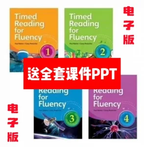 Timed Reading for Fluency 1-4册 学生用书+课件PPT+原版音频mp3+测试练习带答案 阅读速度+理解力训练+学术文章剑桥 KET,PET 阅读适用-新知365